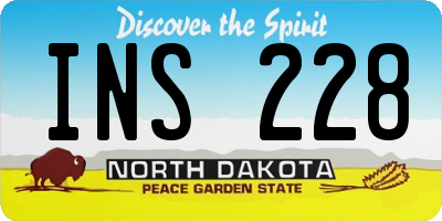 ND license plate INS228