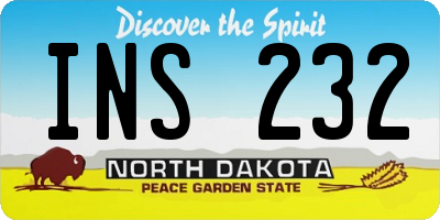 ND license plate INS232