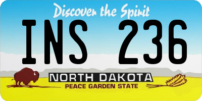 ND license plate INS236