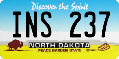 ND license plate INS237