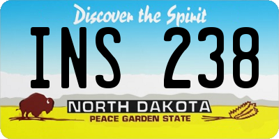 ND license plate INS238