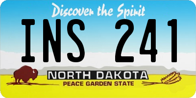 ND license plate INS241