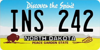 ND license plate INS242