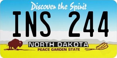 ND license plate INS244
