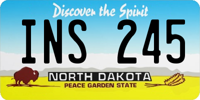 ND license plate INS245