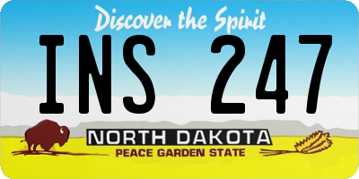 ND license plate INS247