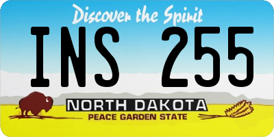 ND license plate INS255