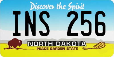 ND license plate INS256