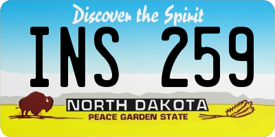 ND license plate INS259