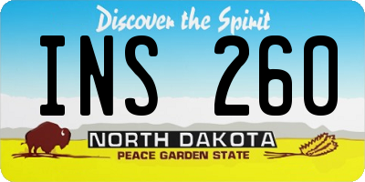 ND license plate INS260