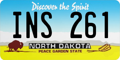 ND license plate INS261