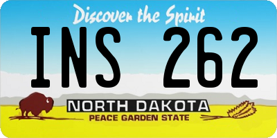 ND license plate INS262