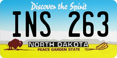 ND license plate INS263
