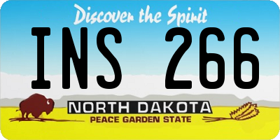 ND license plate INS266