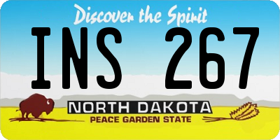ND license plate INS267