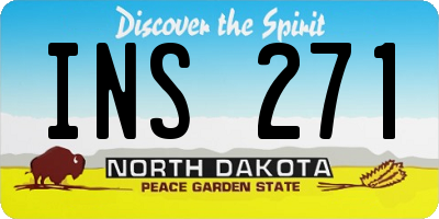 ND license plate INS271