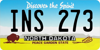 ND license plate INS273
