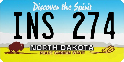 ND license plate INS274