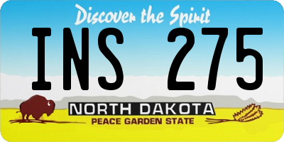 ND license plate INS275