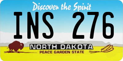 ND license plate INS276