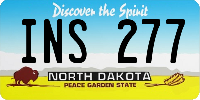 ND license plate INS277