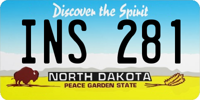 ND license plate INS281