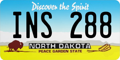 ND license plate INS288