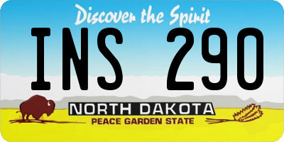ND license plate INS290