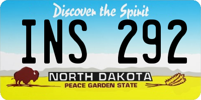 ND license plate INS292