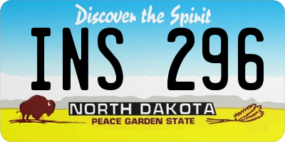 ND license plate INS296