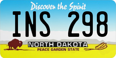 ND license plate INS298