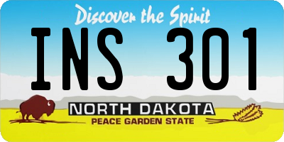 ND license plate INS301
