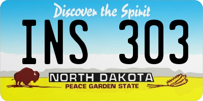 ND license plate INS303