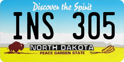 ND license plate INS305