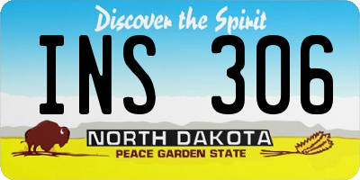 ND license plate INS306