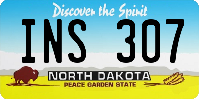 ND license plate INS307