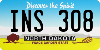 ND license plate INS308