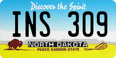 ND license plate INS309
