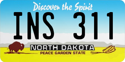 ND license plate INS311