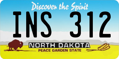 ND license plate INS312