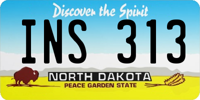 ND license plate INS313