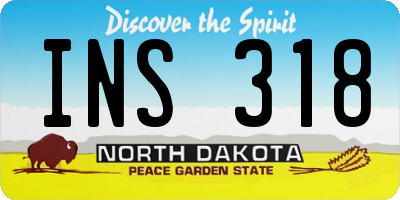 ND license plate INS318