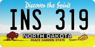 ND license plate INS319