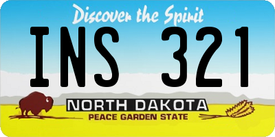 ND license plate INS321