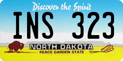 ND license plate INS323