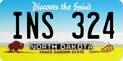 ND license plate INS324