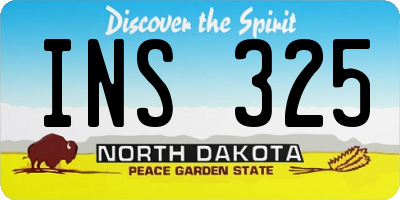 ND license plate INS325
