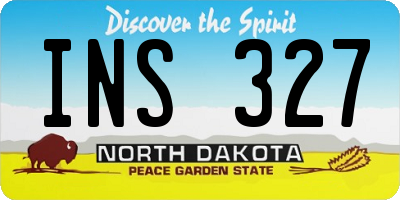 ND license plate INS327