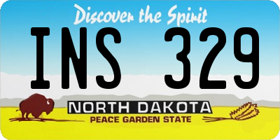 ND license plate INS329