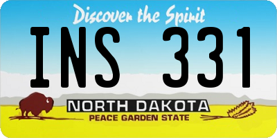 ND license plate INS331